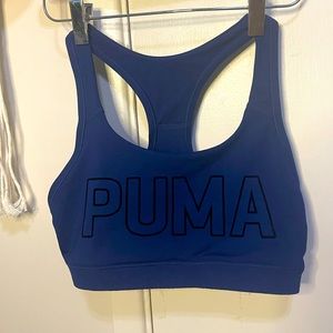 Navy blue puma sports bra size small, brand new